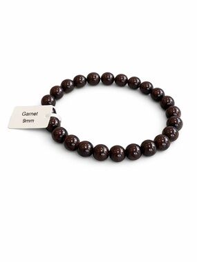 Garnet 8MM Beaded Bracelet New